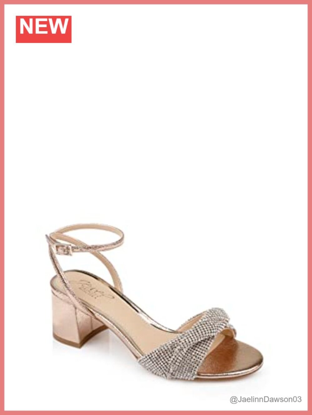 Metallic Mesh Block Heels Open Toe Ankle Strap Padded Comfort for Wedding